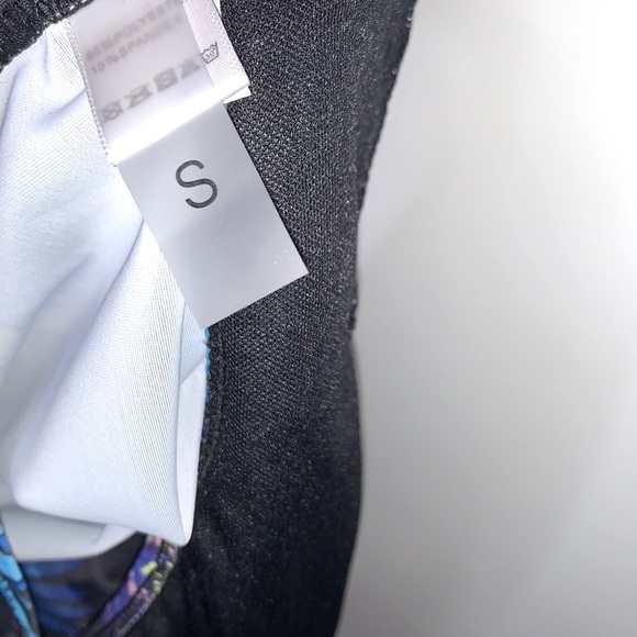 NEW TEMPT ME Black Pineapple High Rise Waisted Swim Bikini Bottom Size Medium - Picture 6 of 7